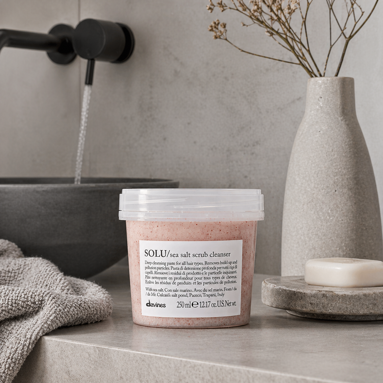 SOLU Sea Salt Scrub Cleanser | Davines
